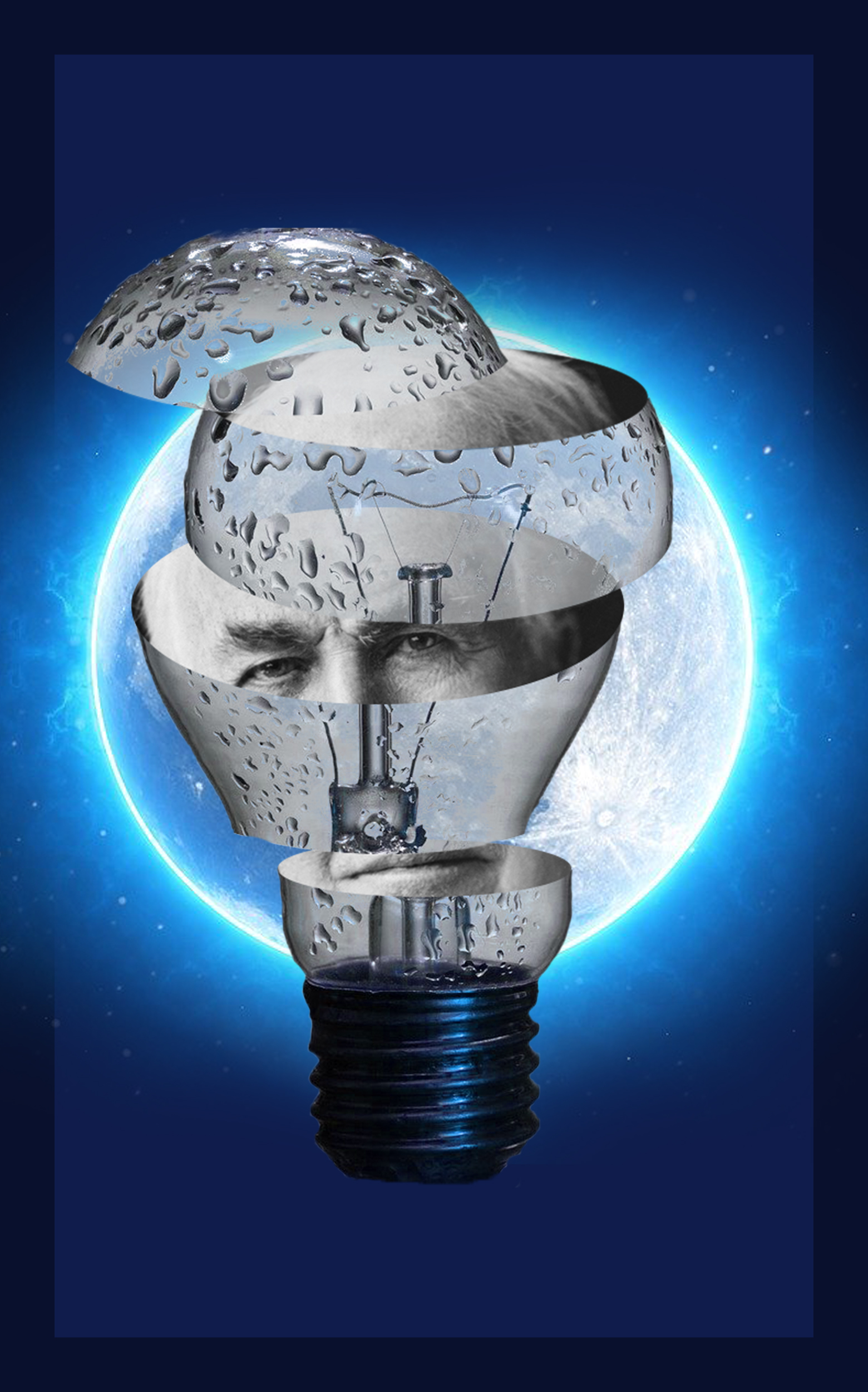 Montage - Thomas Edison est incrusté dans une ampoule